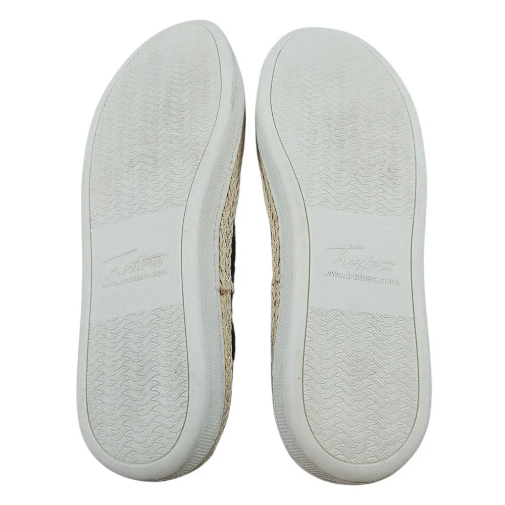 Trotters Espadrille Slip On Womens 7M Black‎ Shoes Cushioned Arch Support Casual